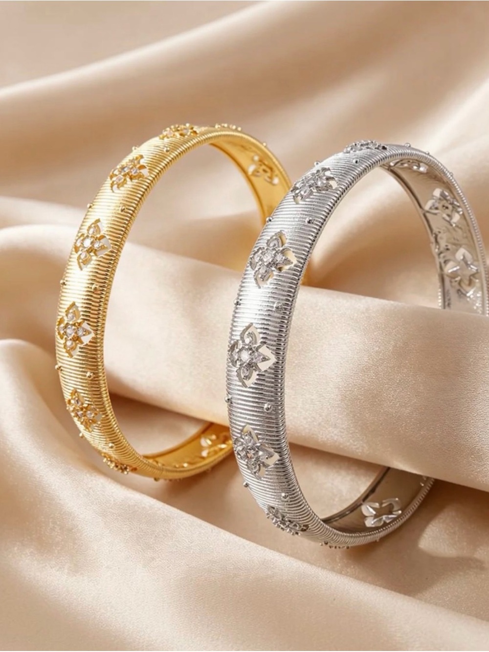 Floral Cuff Bracelet NWT Water-plated Non Tarnish